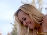Blonde milf gets cumshot